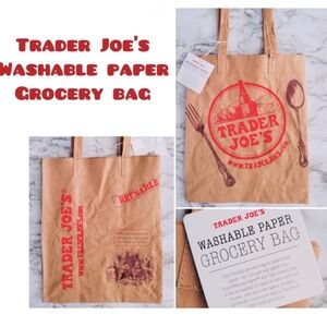 Trader Joe’s Washable Reusable Paper Logo Bag